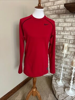Nike Red Long-Sleeve Cold Gear  Performance Top